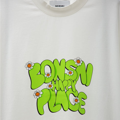 Bonsai Oversize Tee, Printed Graphic White TS002-006 Degli Uberti